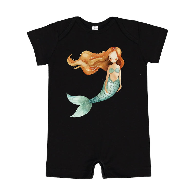 Watercolor Mermaid - Shorts Romper