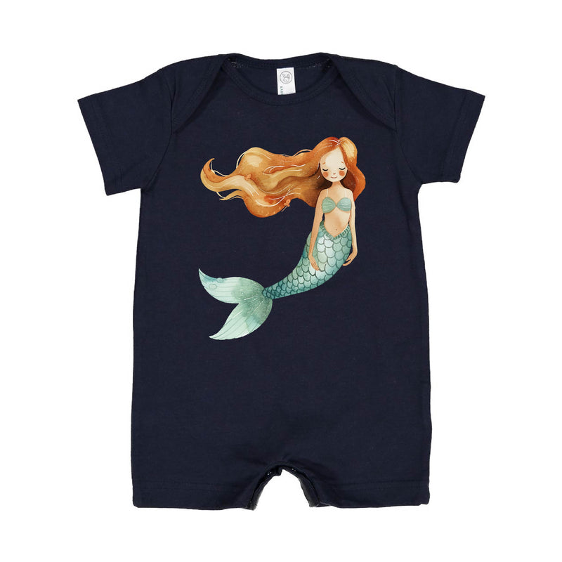 Watercolor Mermaid - Shorts Romper