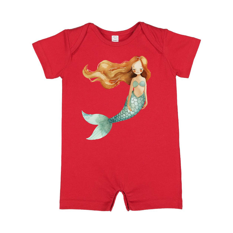 Watercolor Mermaid - Shorts Romper