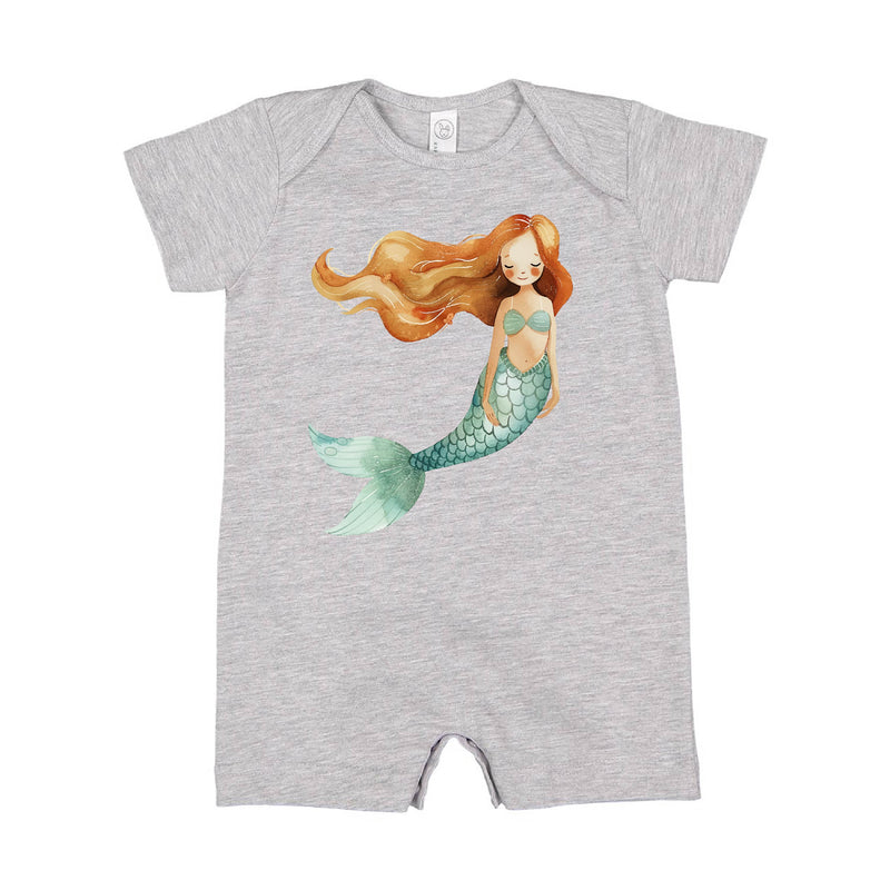 Watercolor Mermaid - Shorts Romper