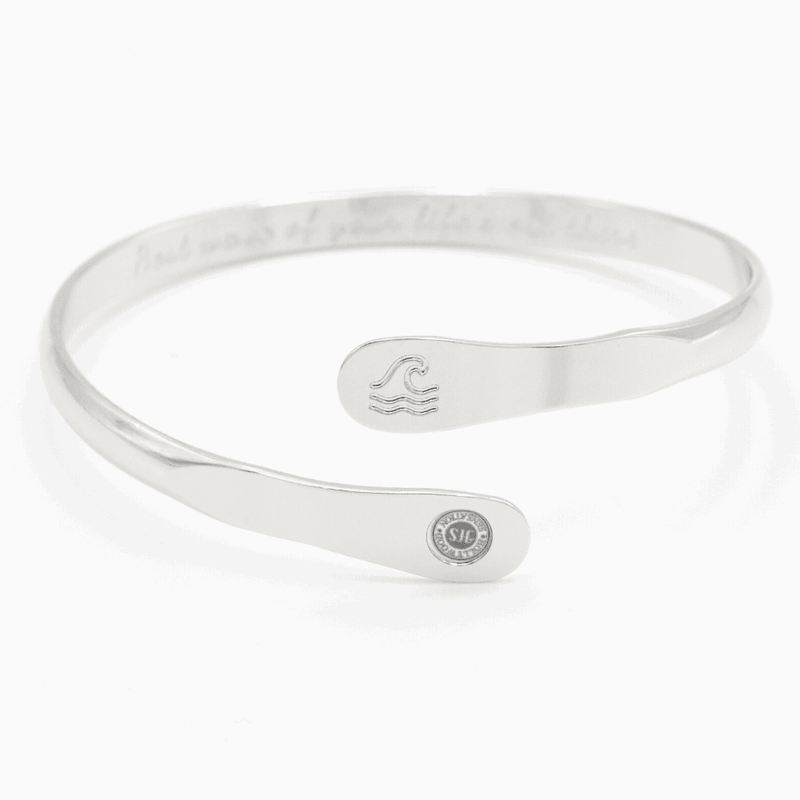 Engraved Wave Bracelets, Surfers Bracelets, Ocean Bracelets,  Engraved Best wave of your life's out there Bracelets