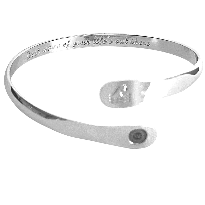 Engraved Wave Bracelets, Surfers Bracelets, Ocean Bracelets,  Engraved Best wave of your life's out there Bracelets