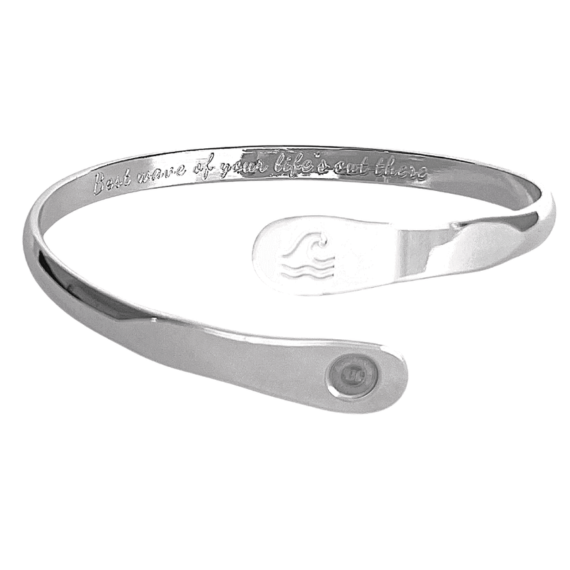 Engraved Wave Bracelets, Surfers Bracelets, Ocean Bracelets,  Engraved Best wave of your life's out there Bracelets