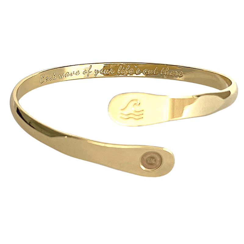 Engraved Wave Bracelets, Surfers Bracelets, Ocean Bracelets,  Engraved Best wave of your life's out there Bracelets