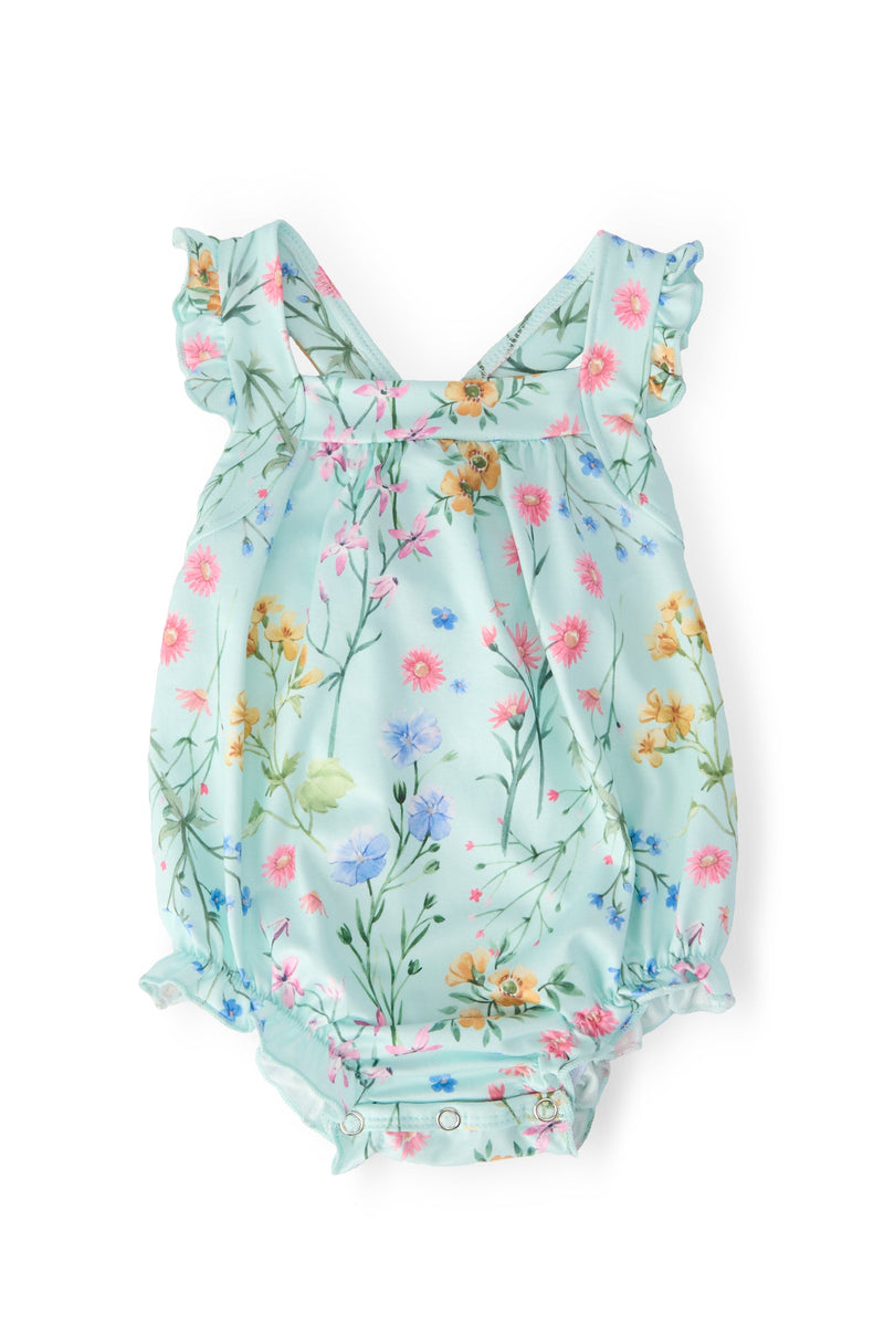 Wild Woods Ruffle Cross Back Romper