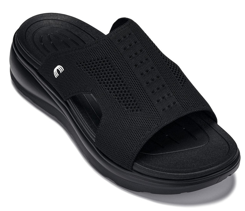 CALTO - X1657 - 2 Inches Taller (Black/Knitted Black)