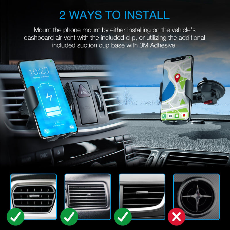 Rexing X5 Motorized Wireless 15W/7.5W Qi Charging Car Mount w/Auto Sensing Automatic Clamping