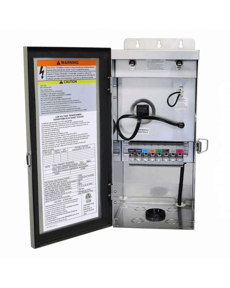 600W Low Voltage Landscape Transformer - Multi-Tap (12V-14V-16V-18V-20V-22V)