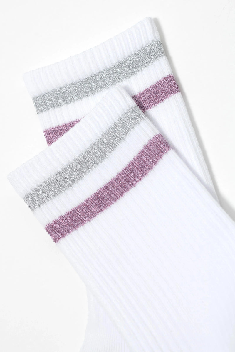 Conte Cotton Long Socks Active 157 - Lurex Stripes