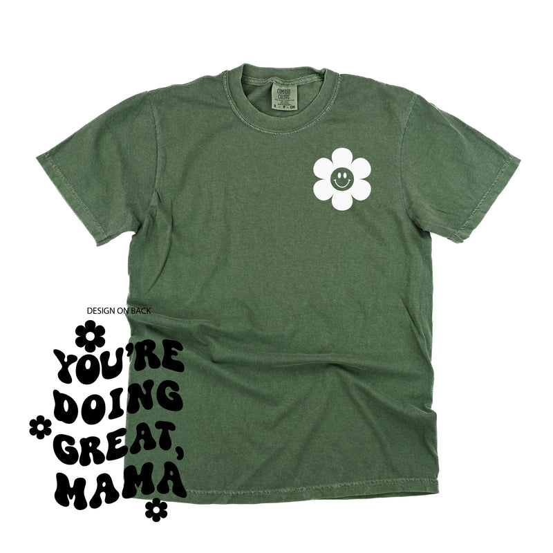 Melting Motherhood - You're Doing Great, Mama - (w/ Simple Flower Smiley) - Comfort Colors Tee