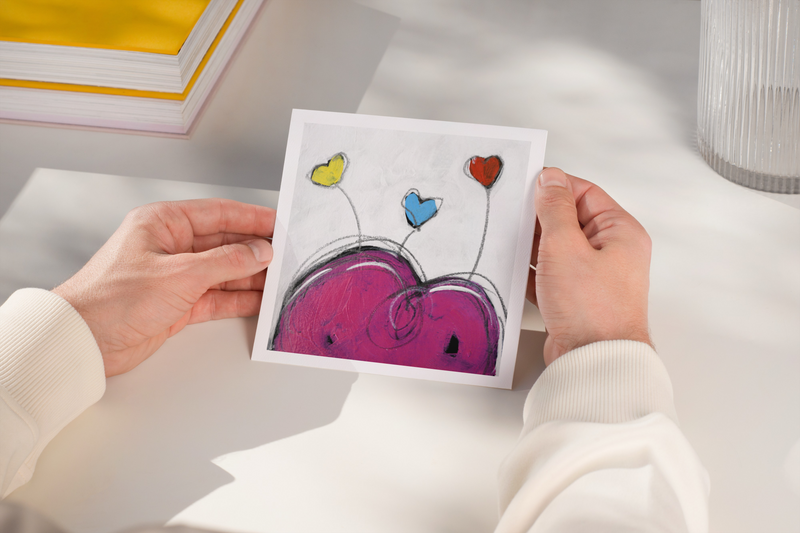 Mini Print: Pink Heart.  Spread Love Series.