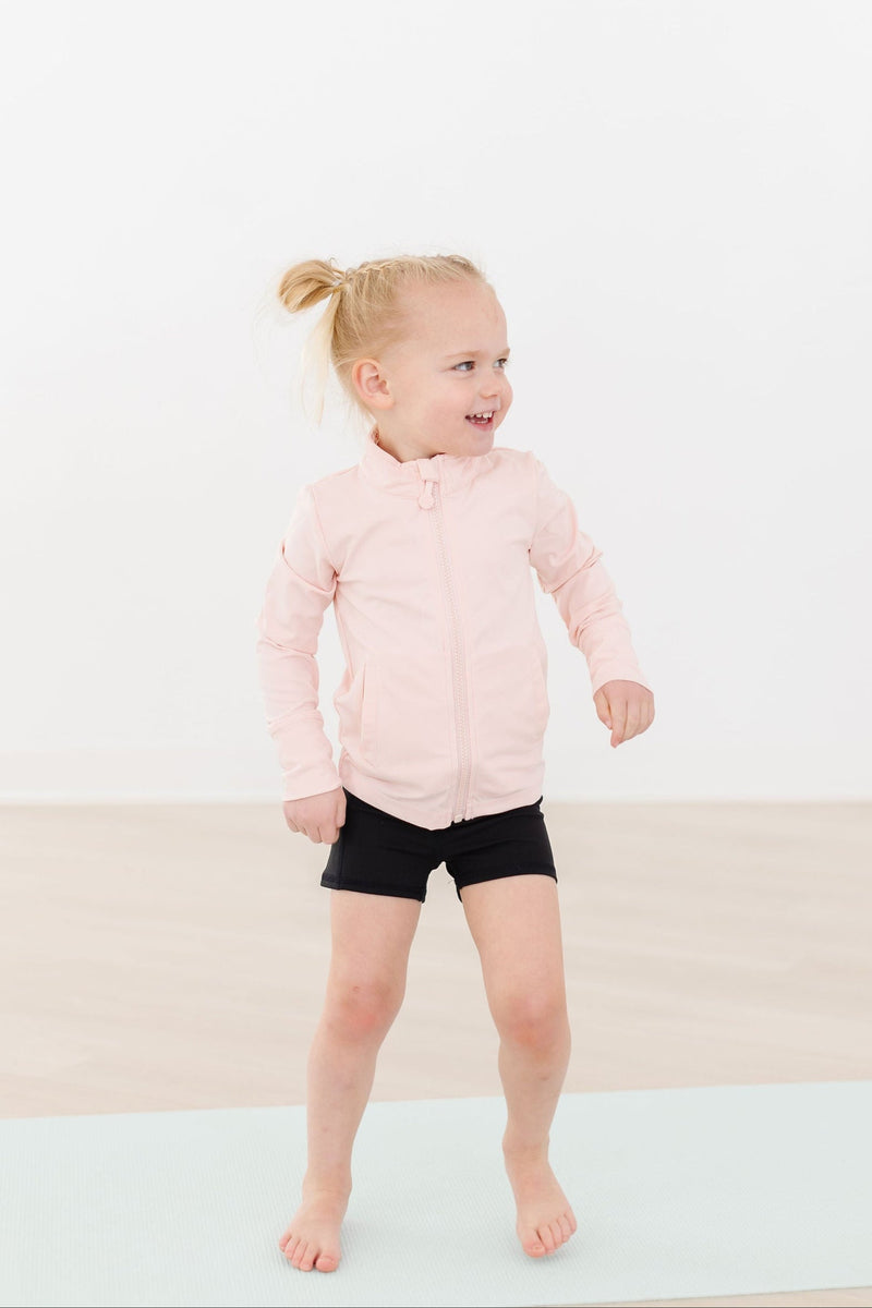 SALE Zen Pink Full-Zip Ruffle Active Jacket