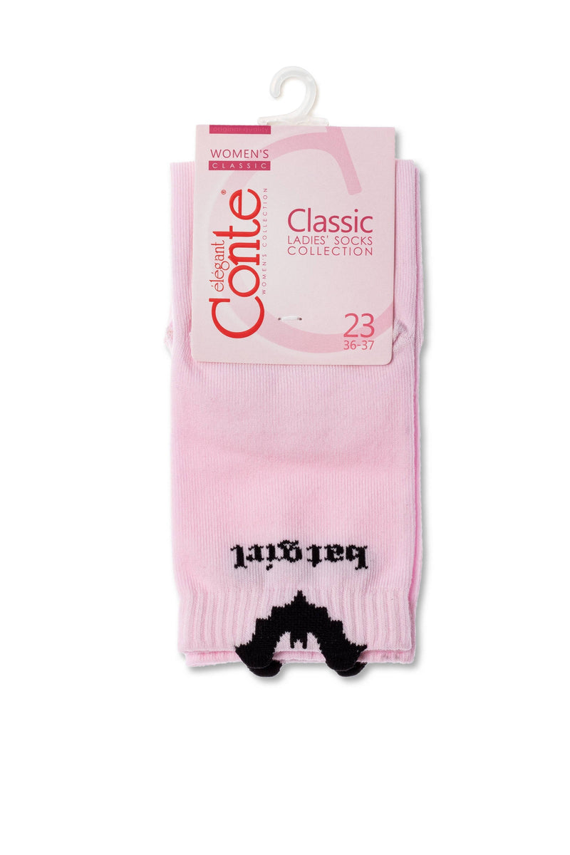 Cotton Socks Conte Classic 245 - Picot "Batgirl"