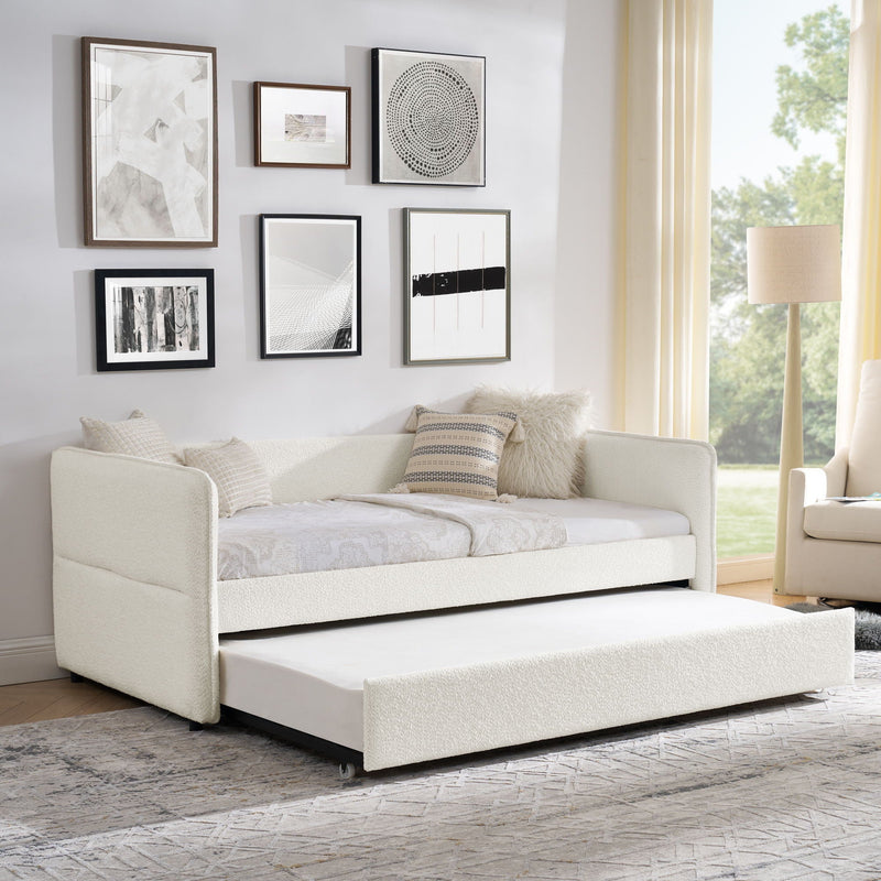 Upholstered Daybed With Pop Up Trundle