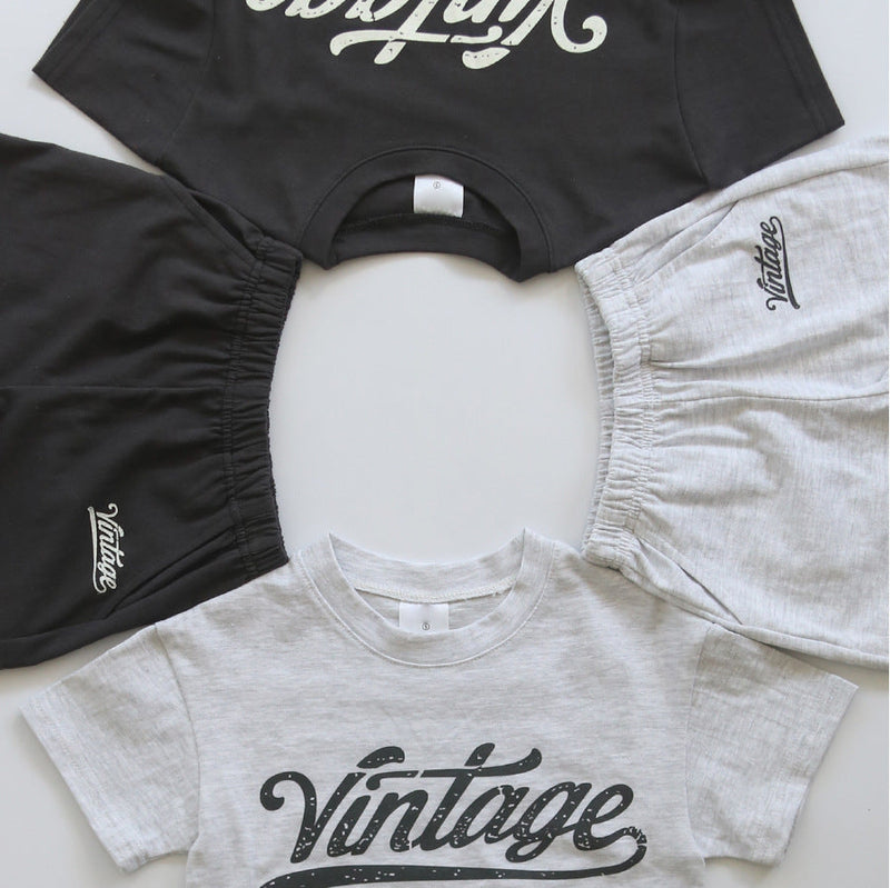 Sports And Leisure Suit Baby Western Style Cotton Letters Suit