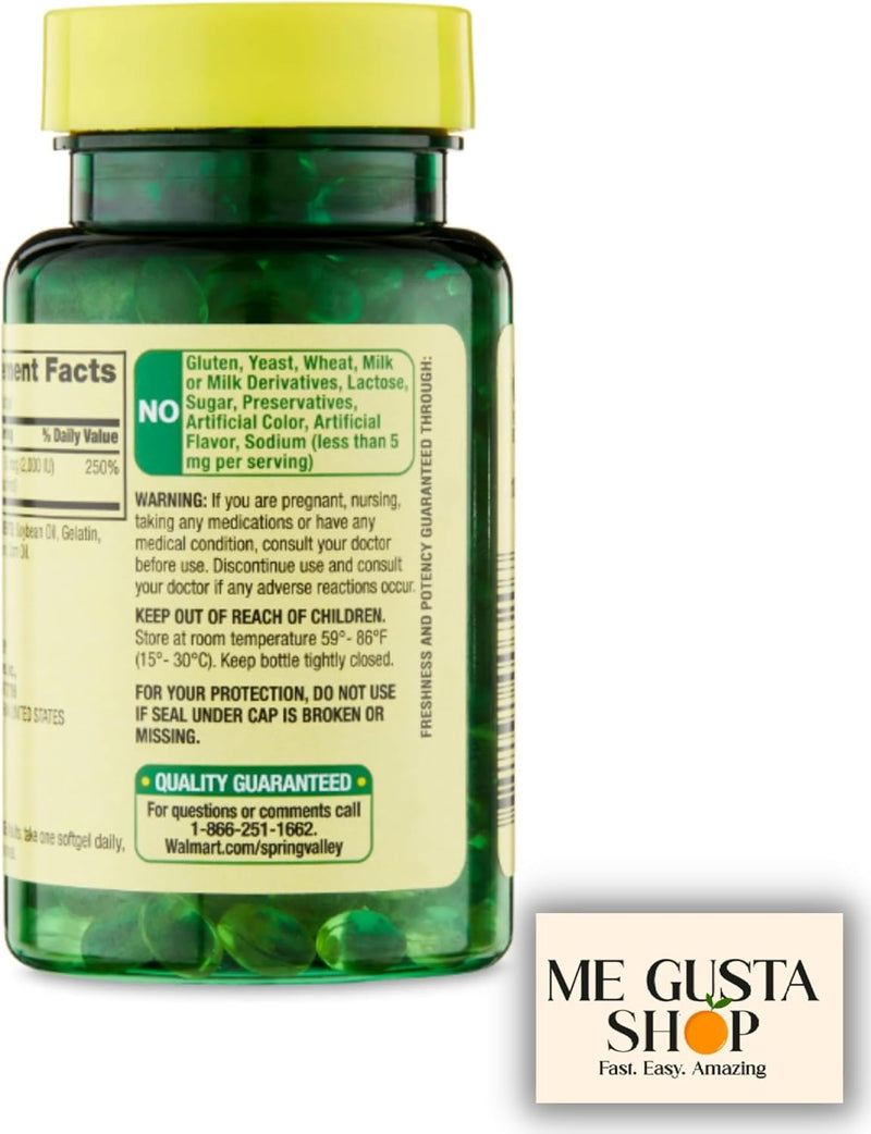 Vitamin D3 Supplement, 50 Mcg 2,000 IU, 200 Count Includes Pill Organizer