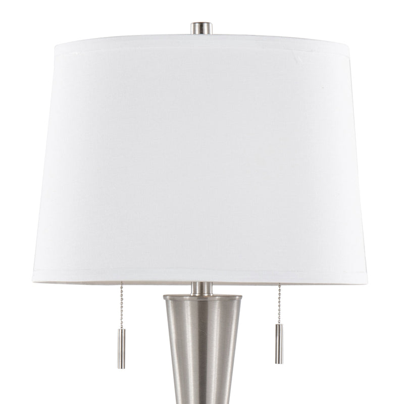Jules 30.25" Contemporary Metal Table Lamp with Built-In USB Port - Set of 2