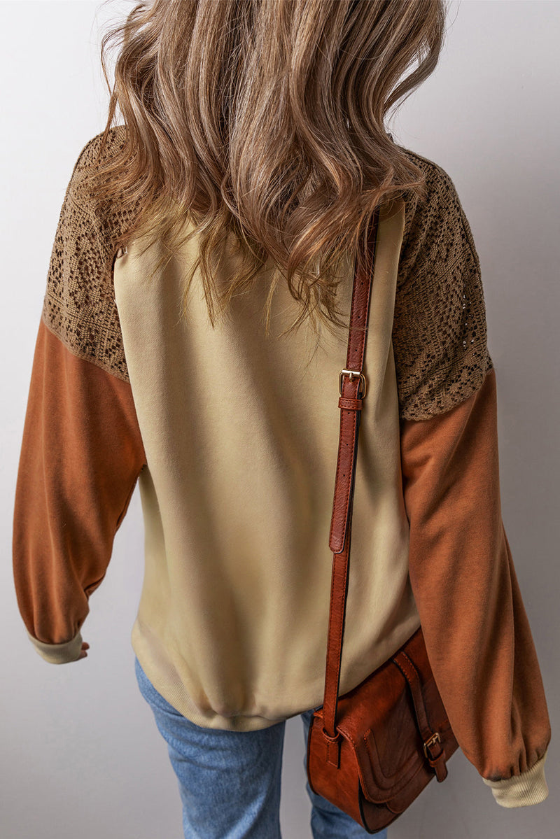 Scarlett Colorblock Drop Shoulder Sweatshirt