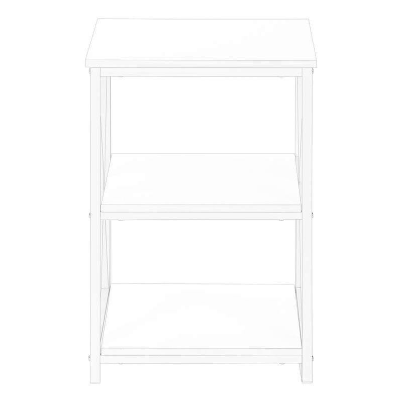 3 Tier Accent Table, Side Marble Look Contemporary & Modern