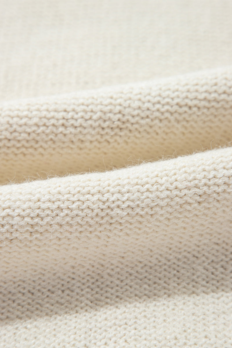 Evelyn Patched Drop Shoulder Sweater