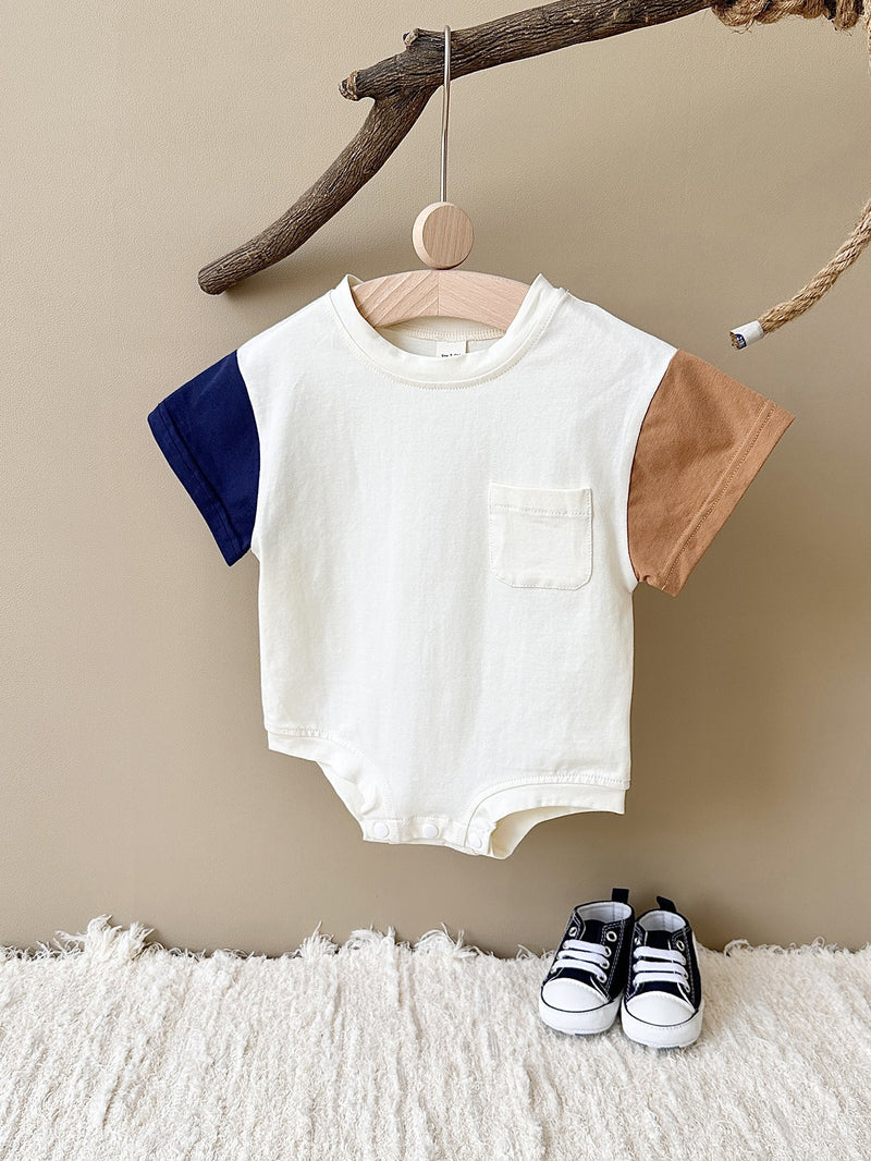 Baby's Comfortable Crew Neck Casual Triangle Jumpsuit