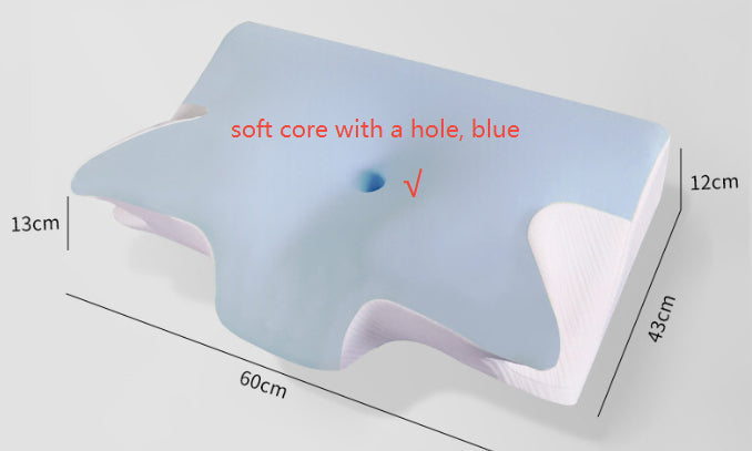 Space Cotton Memory Foam Pillow – Slow-Rebound Sleep Pillow in 5 Colors, Non-Porous or Ventilated