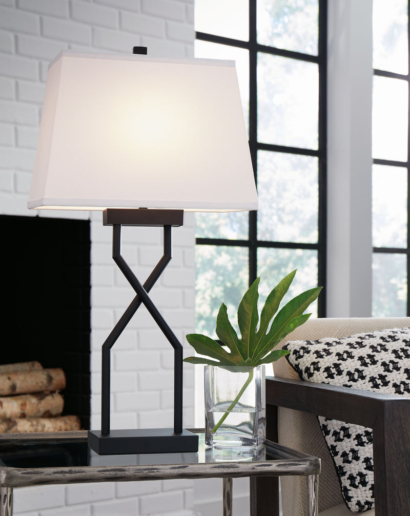 Brookthrone - Metal Table Lamp (Set of 2) - Black