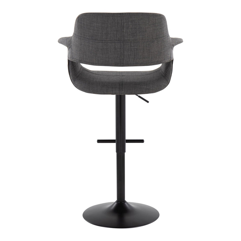 Vintage Flair - Mid Century Modern Adjustable Barstool With Straight T Footrest (Set of 2)