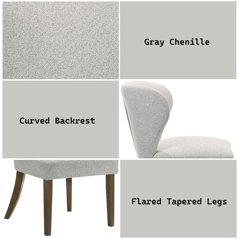 Dillon - Side Chair (Set of 2) - Gray / Walnut
