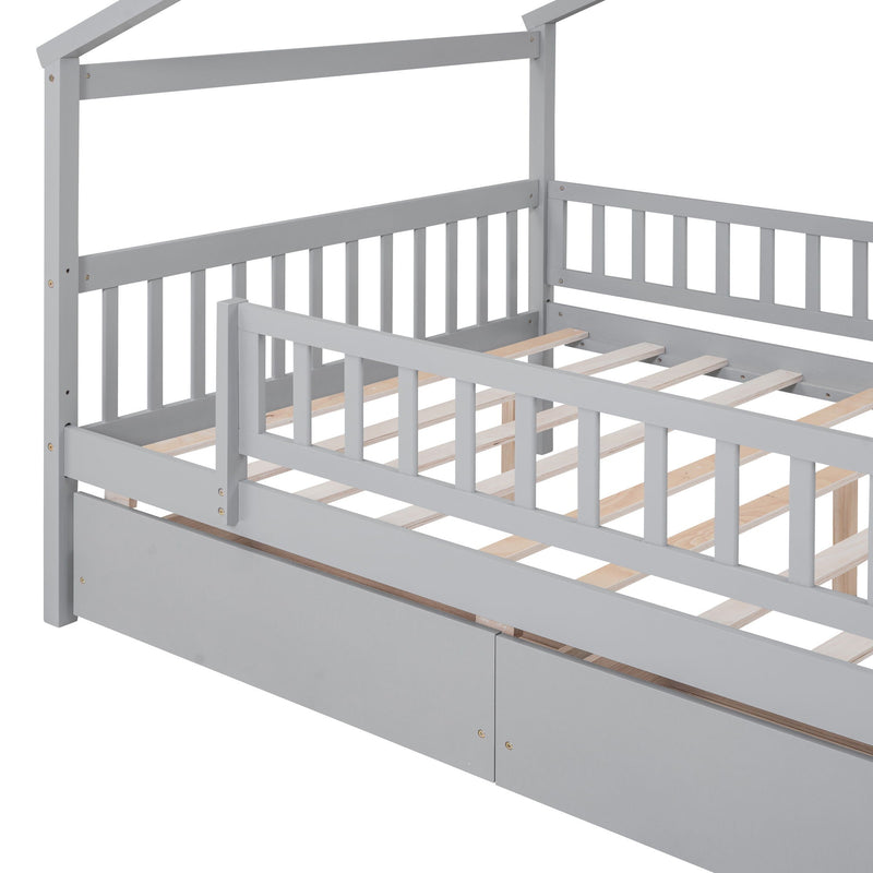House Bed With 2 Drawers