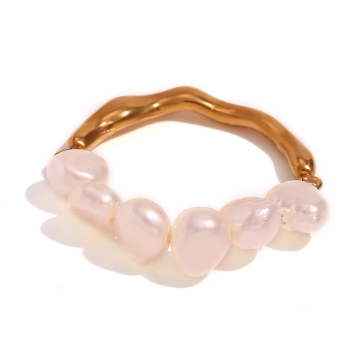 Women's Fashion Stitching Metal Ring