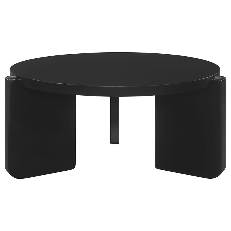 Cordova 3-piece Solid Wood Coffee and End Table Set Black