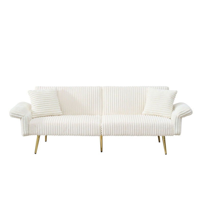 Luxury Foldable Double Sofa Bed With Folding Armrests