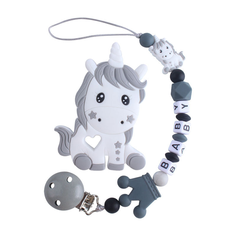 Teething Silicone Pacifier Clip With Toy