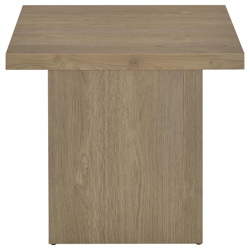 Devar 2-piece Square Cocktail Coffee End Table Set Latte