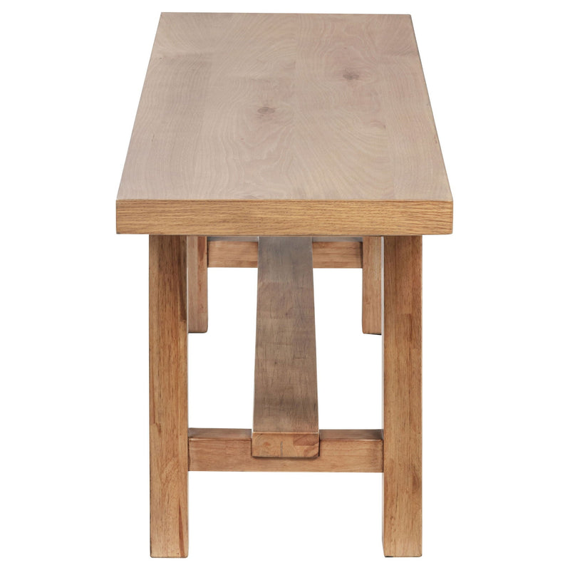 Middleton 60-inch Wood Backless Dining Bench Natural Brown