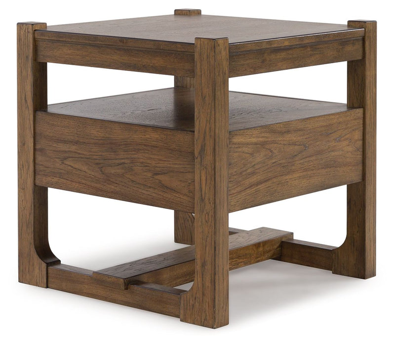 Cabalynn - Square End Table - Light Brown
