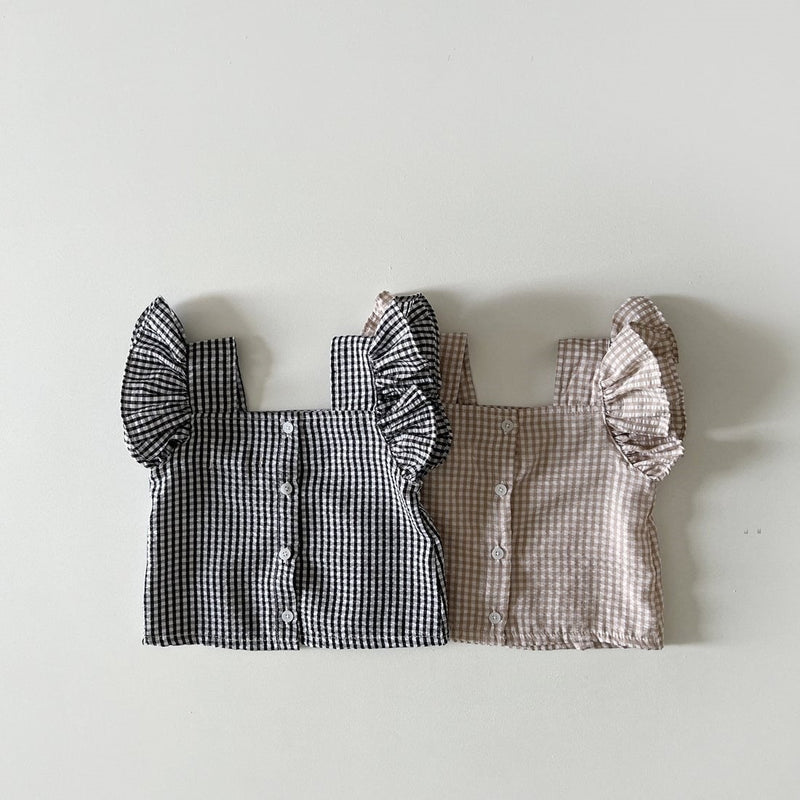 Girls' Ear Edge Short Sleeve Set