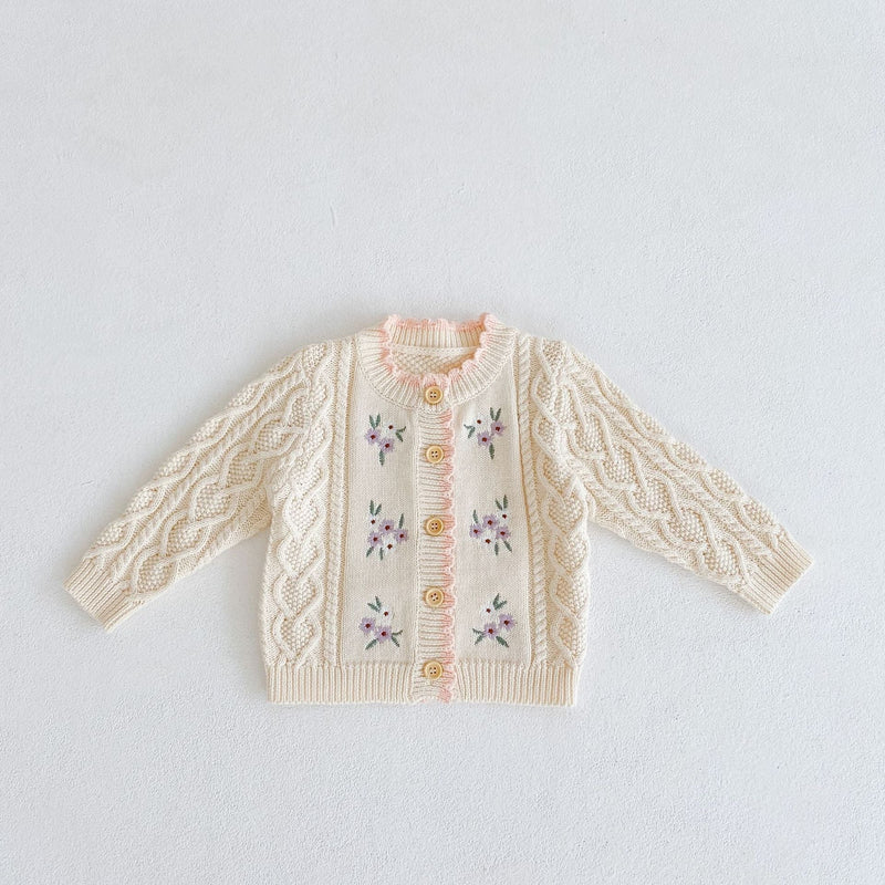 Baby Girl Baby Flower Embroidered Coat