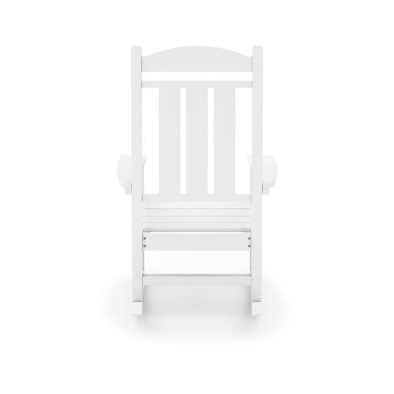Traditional Porch Rocker Classic HDPE Poly Lumber For Porch, Patio, And Garden Comfort
