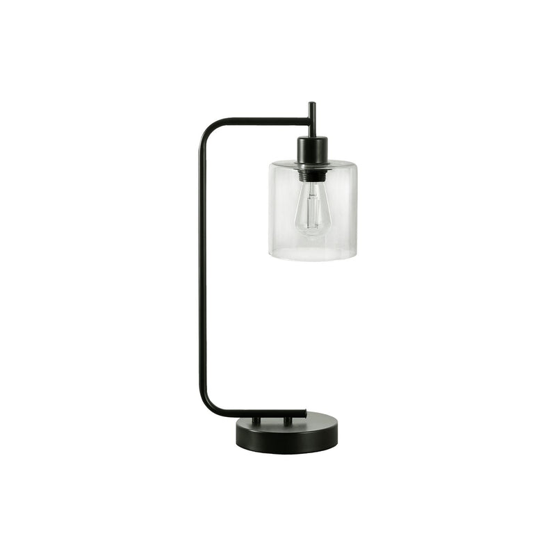 Lighting, Table Lamp, USB Port Included, Glass Shade, Modern - Black
