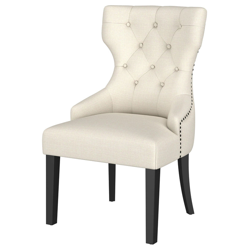 Baney Fabric Upholstered Dining Side Chair Cream and Black