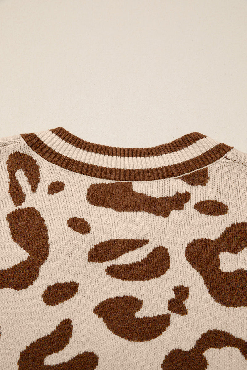 June Printed Knit Casual Sweater