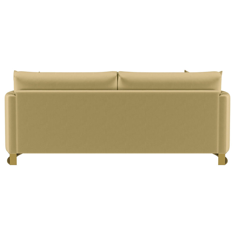 Corliss Upholstered Curved Track Arm Sofa Camel