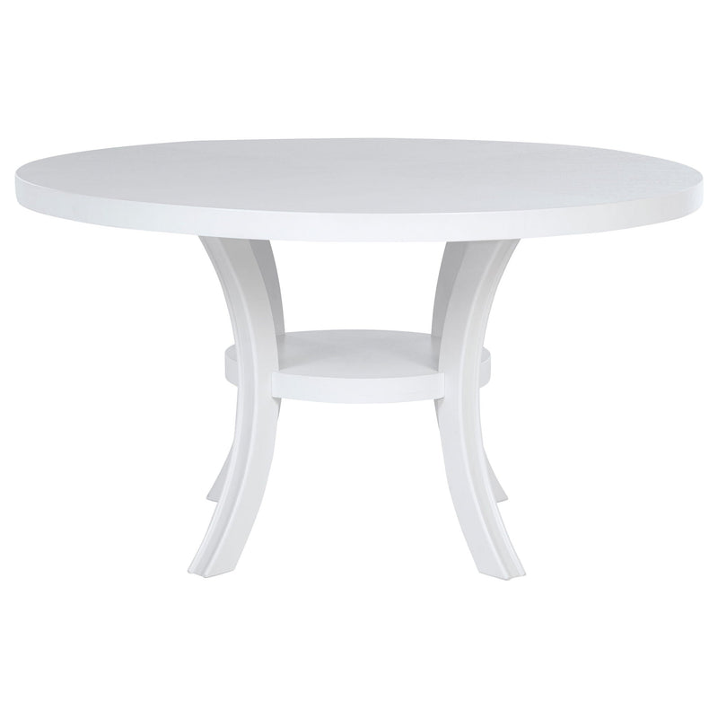 Judd 5-piece 54-inch Round Wood Dining Table Set Pearl White