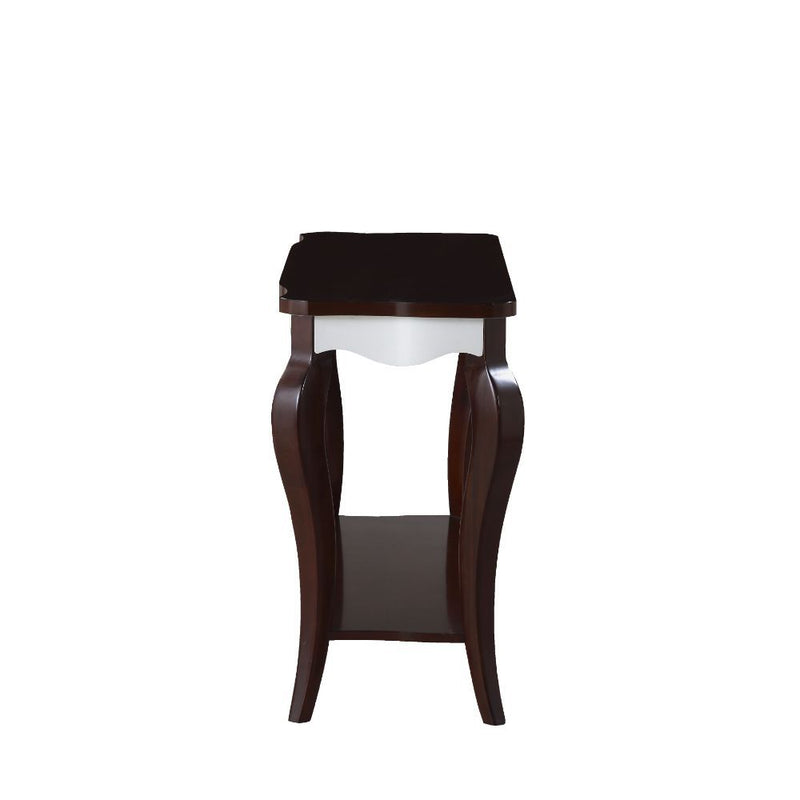 Mathias - Sofa Table - White & Walnut