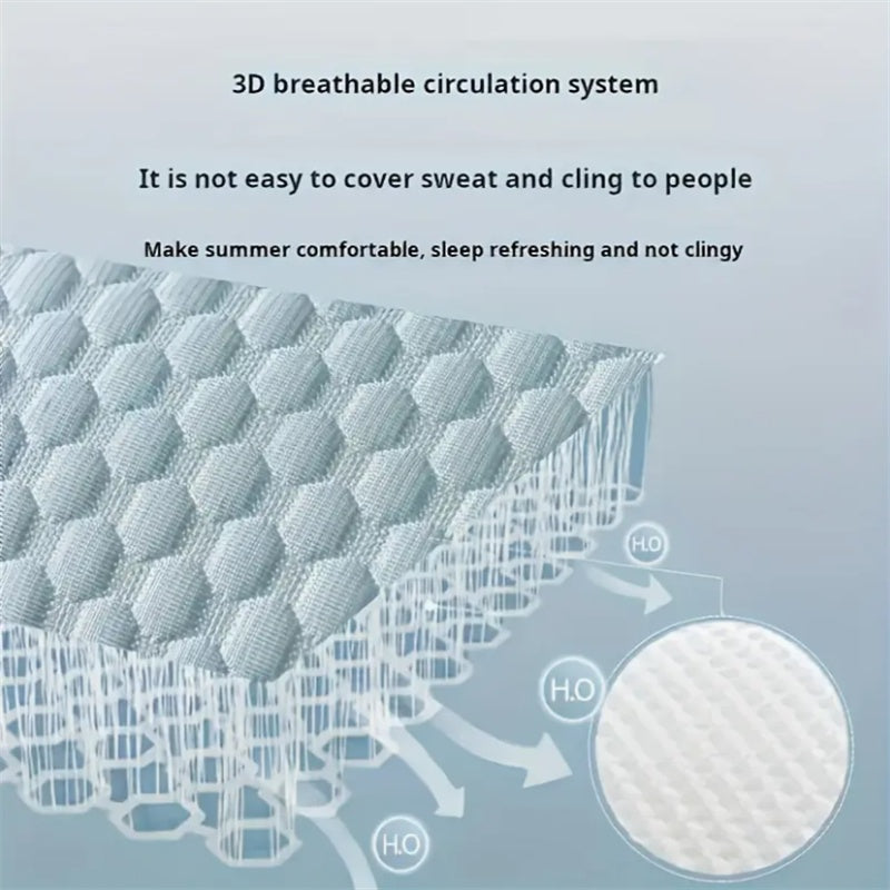 Cooling Breathable Tofu Pillow – 3D Ice-Silk Ventilated Support