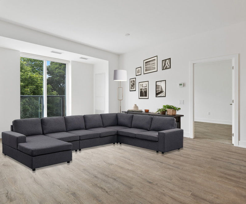 Hayden - 7 Seat Reversible Modular Sectional Sofa Chaise