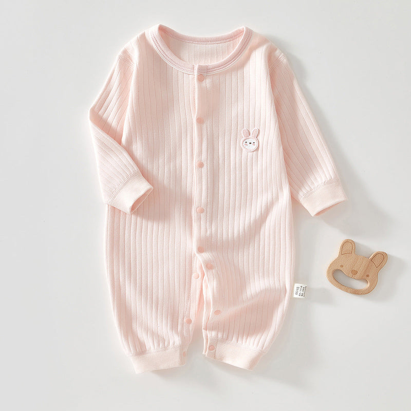Pure Cotton Boneless Long-sleeve Baby Onesie