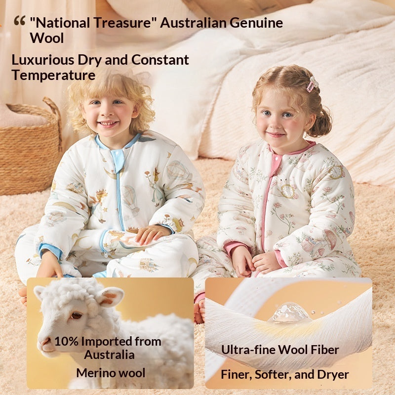 Sleeping Bag Silk Wool Autumn And Winter Thickened Constant Temperature For Children